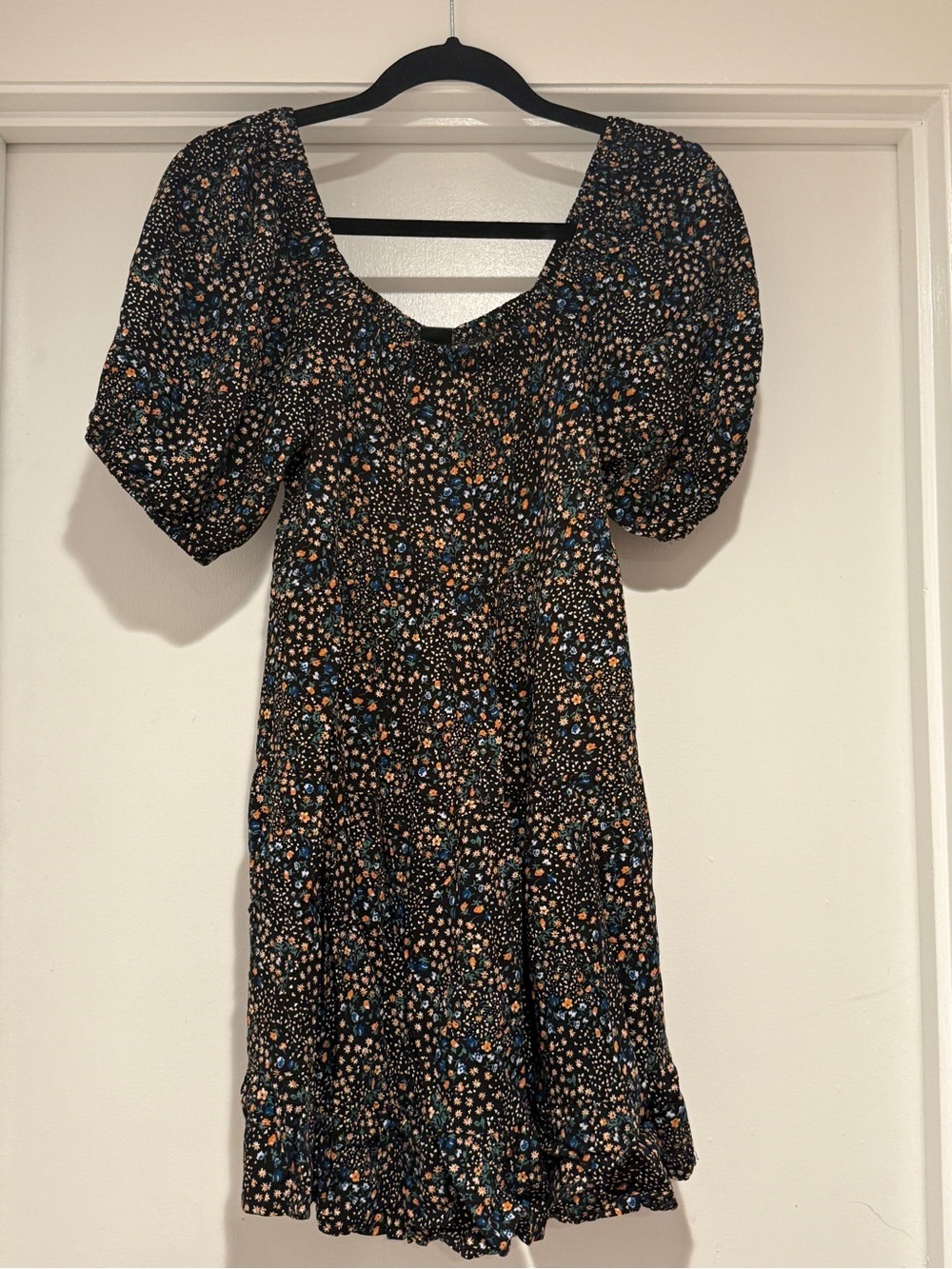 Wild Fable Women's Multi Dress with Puff Sleeves and Floral Pattern - Picture 2 of 6